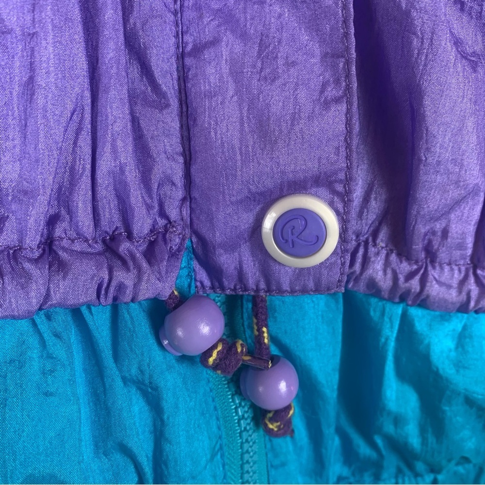 Vintage Roffe 80s or 90s Colorful Ski Snow Jacket Red Purple Blue Juniors 16 - Picture 3 of 15